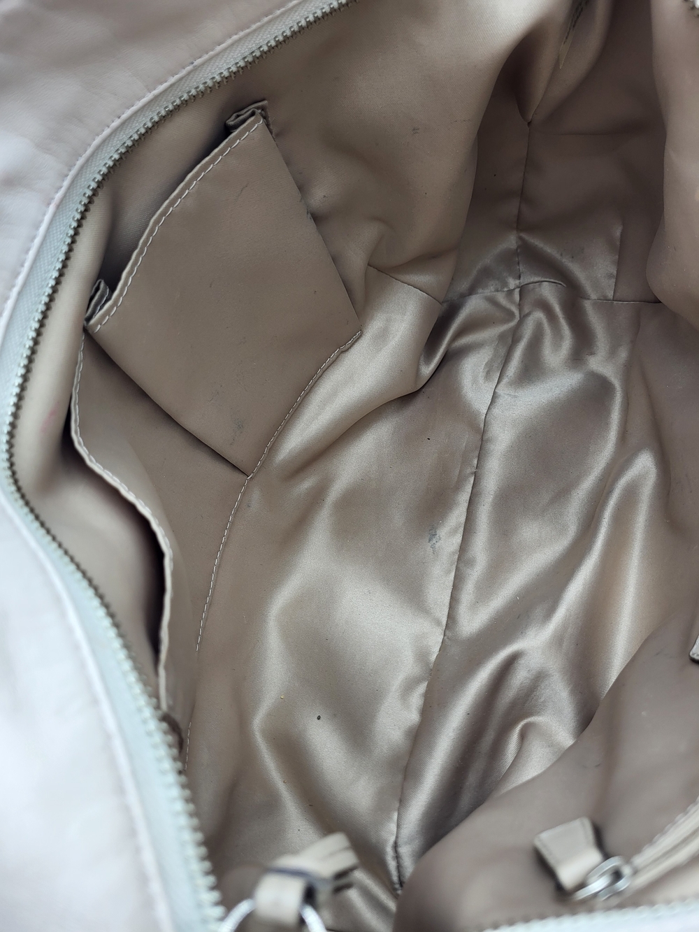 Coach Two-Tone Cream and Taupe Leather Shoulder Bag - Picture 11 of 14